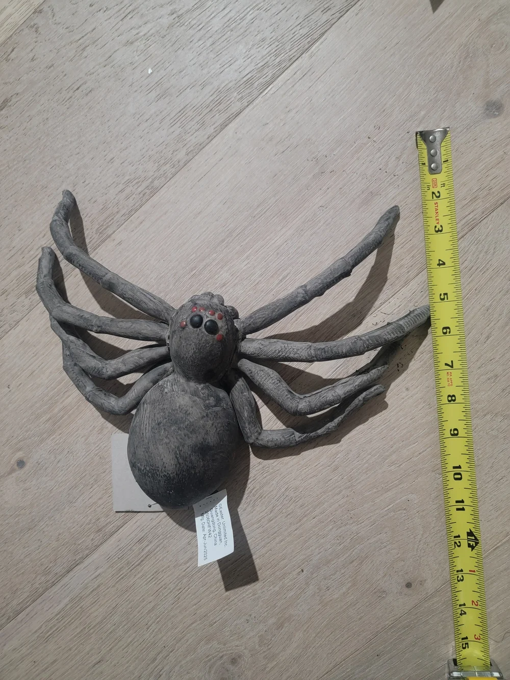 Decorative Grey Spider Accent - Halloween Home Wall Decor